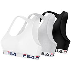 FILA Bikini Damen Bequem, Sport bh, Anti-Reizung, Langlebig (3er Pack) von FILA