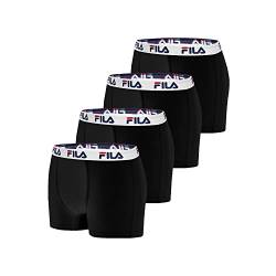 FILA BoxerShorts Herren Anti-Reizung, Unterhosen Männer, Hypoallergen, Perfekter Halt (4er Pack) von FILA