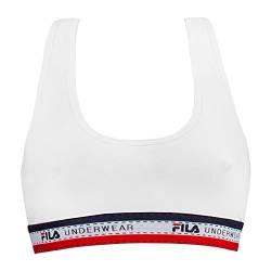 FILA Damen Bustier Fitness Sport BH Racerback Bra, Farbe:Weiß, Artikel:-300 White, Wäschegröße:S von FILA