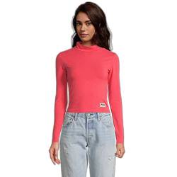 FILA Damen Tarsia Cropped Turtle Neck Long Sleeve T-Shirt, Teaberry, M von FILA