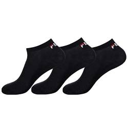 FILA Füsslinge Sneaker Socken im 6er Pack für Herren und Damen (39-42, schwarz) von FILA
