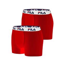 FILA Herren Boxershorts Unterhosen Man Boxers FU5016 2er Pack, Wäschegröße:M, Artikel:-118 red von FILA
