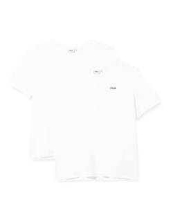 FILA Herren Brod Tee/Double Pack T-Shirt, Bright White-Bright White, 2XL von FILA