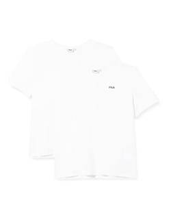 FILA Herren Brod Tee/Double Pack T-Shirt, Bright White-Bright White, M von FILA