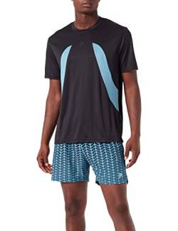 FILA Herren Rhodos Tee T-Shirt, Moonless Night-Adriatic Blue, M von FILA