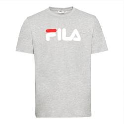 FILA Herren T-Shirt Kurzarmshirt Rundhalsshirt Streetwear Unisex Bellano Tee, Farbe:Grau, Größe:M, Artikel:-80000 Light Grey Melange von FILA