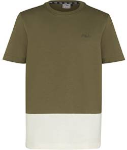 FILA Mädchen BREMERVÖRDE Tee (Blocked) T-Shirt, Burnt Olive-Egret, 158/164 von FILA