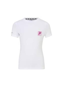 FILA Mädchen Borna Tight T-Shirt, Bright White, 134-140 von FILA