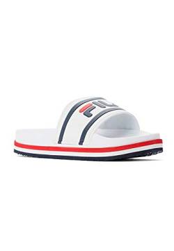 FILA Morro Bay Zeppa wmn Damen Slipper, Weiß (White/Stripe), 39 EU von FILA