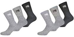 FILA Tennis Socken Herren Damen F9000 Crew 6 Paar Weiss Grau Schwarz, Farbe:grau Mouline 6 Paar, Größe:35-38 von FILA