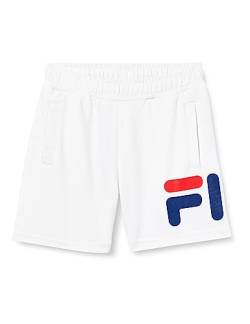 FILA Unisex Kinder BAJAWA Classic Logo Shorts, Bright White, 122/128 von FILA