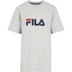 FILA Unisex Kinder SOLBERG classic logo T-Shirt,Light Grey Melange,134/140 von FILA