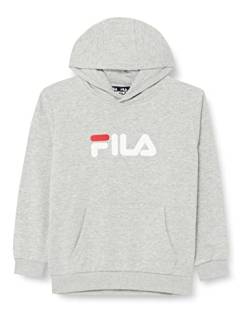 FILA Unisex Kinder Sande Classic Logo Kapuzenpullover, Light Grey Melange, 158/164 von FILA