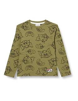 FILA Unisex Kinder Topeka Longsleeve Tee T-Shirt, Loden Green Tom & Jerry AOP, 110/116 von FILA