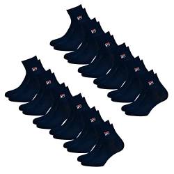 FILA Unisex Quarter Socken Socks Sportsocken Kurzsocken F9303 12 Paar, Größe:43-46, Artikel:-321 navy von FILA