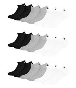 Fila 9 Paar Unisex Sneakersocken, Classic sortiert, 43-46 von FILA