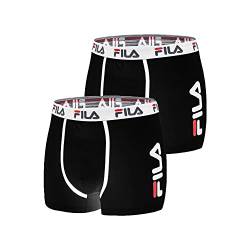 Fila Herren Boxer FI/1BC/FU5040X2 Unterwäsche, Schwarz, M (2er Pack) von FILA