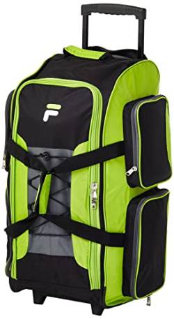 Fila Unisex Leichte Reisetasche mit Rollen, 66 cm Sportsack, Neon Lime von FILA