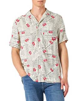 TUTIN AOP resort shirt-Sweet Corn Newspaper AOP-2XL von FILA