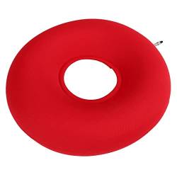 Aufblasbares Donut Kissen, Verdicktes Rundes Aufblasbares Ringkissen für ältere Patienten Zur Vorbeugung von Bettgeschwüren(Rot) von FILFEEL