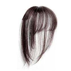 Französisch Bang Perücke Synthetisches Haar Atmungsaktiv Modische Frauen Französisch Bang 25cm (Dunkelbraun) von FILFEEL