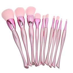 Make-up-Pinsel-Set, 10 Stück Foundation Face Powder Blush Concealer Lidschatten-Pinsel-Set, Professionelles Faserborsten-Pinsel-Set für das Tägliche Make-up von FILFEEL