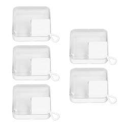 Puderquaste-Aufbewahrungsbox-Halter-Set, 5-teiliges Weißes Nagelspitzen-Behälter-Etui, Perlen-Ohrstecker-Behälter von FILFEEL