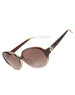 FIMILU Oversized Sonnenbrillen für Damen Polarisiert UV400 Schutz Klassisch Vintage Brille mit Großer Rahmen von FIMILU