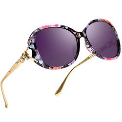 FIMILU Sonnenbrille Damen Polarisiert UV400 Schutz Übergroß Klassisch Vintage Brille für Frauen von FIMILU