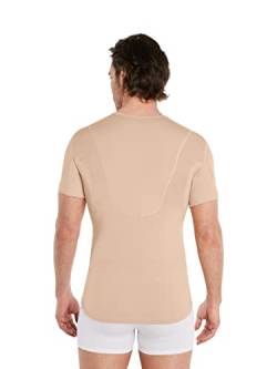 FINN Anti-Schweiß Unterhemd Herren mit Einlage am Rücken und Achsel-Einsätzen für maximalen Schutz vor Schweißflecken - Unterziehshirt Männer aus Lenzing® Modal-Stoff Hautfarbe Nude M von FINN