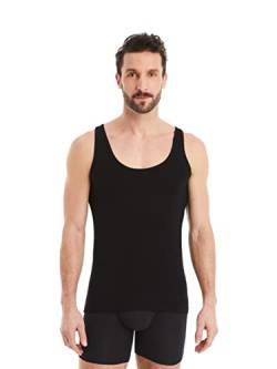 FINN Business Unterhemd Herren - Ärmelloses Tank-Top Männer aus original Lenzing® Modal Stoff Schwarz XXL von FINN