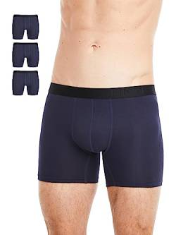 FINN Herren Boxershorts 3er-Pack Atmungsaktive Männer Unterhosen aus Micro-Modal Blau L von FINN