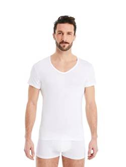 FINN Herren Funktions-Unterhemd mit Einsätzen - Business Unterziehshirt Männer aus original Lenzing® Modal Stoff Weiß Weiss XL von FINN