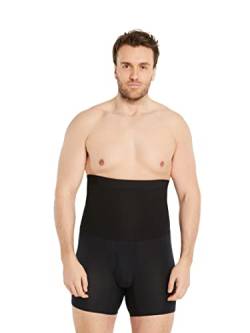 FINN Shapewear Boxershorts Herren mit Bauch-Weg Effekt - Figurformender Body-Shaper - Miederpants Unterhose mit hoher Taille für Männer aus Baumwolle Schwarz L von FINN