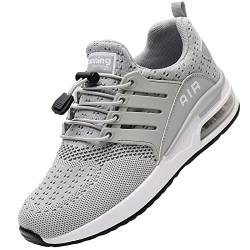 FINOTAR Herren-Laufschuhe, leicht, atmungsaktiv, modisch, Sneaker, Air Herren, Wanderschuhe, Tennis, Joggen, Fitnessstudio, Reisen, Outdoor-Sportschuhe, grau, 40 EU von FINOTAR