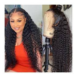 Damen Perücken Deep Wave Lace Front Perücken Menschliche Haarperücken Prepucked 150% Dichte 13x4 4x4 Brasilianische tiefe lockige Spitzeperücke HD Transparente Spitzeperücken mit Babyhaar Beauty Ladie von FIONEL