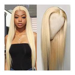 Damen Perücken Peruanische gerade Spitze Front Perücke 16-26 Zoll 613 Blonde Spitze Frontal Perücke Remy Hair Transparent 13x4 Spitze Frontal Human Hair Perücke for Frauen Beauty Ladieshair (Size : 1 von FIONEL