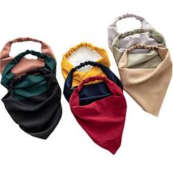 Haarbänder Kopfband 9Pack Hair Headband For Women Solid Color Head Kerchief Triangle Hair Scarves Fashion Accessories Stirnbänder für Laufen, Training und Yoga von FIONEL