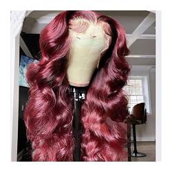 Perücke für Frauen Hitzebeständige Faser Synthetische Spitze Front Perücke 180% Dichte Lange Körperwelle Spitze Perücke 22-26 Zoll Glueless Cosplay Perücken for schwarze Frauen Human Hair Wig (Color von FIONEL