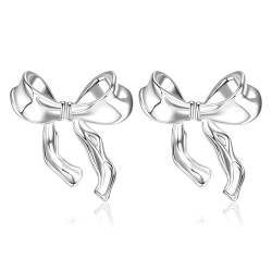 FIOROYAL Schleifen Ohrringe Bow Earrings Gold Silber für Damen Mädchen Hypoallergen Schleife Ohrringe Valentinstag Geschenke S von FIOROYAL