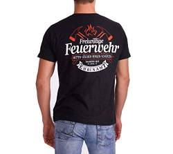 Feuerwehr Unverzichtbares Ehrenamt - T-Shirt Männer 365 Tage 24 Stunden Tradition seit 1841 Hand gezeichnet Design Spruchmotiv Brandbekämpfung Fan von FIRE & FIGHT Streetwear