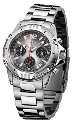 FIREFOX AIRFIGHTER FFS02-120 Sunray anthrazit Chronograph massiv Edelstahl Sicherheitsfaltschließe Herrenuhr Armbanduhr 10 ATM wasserdicht von FIREFOX