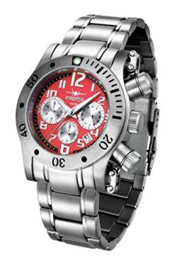 FIREFOX Daredevil FFS140-105 rot Chronograph Herrenuhr Armbanduhr massiv Edelstahl Sicherheitsfaltschließe 10 ATM Water Resistant von FIREFOX