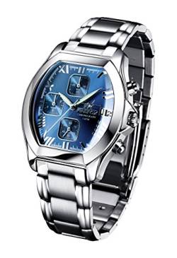 FIREFOX NEBUKADNEZAR FFS175-103a Sunray blau Damenuhr Armbanduhr Chronograph massiv Edelstahl Sicherheitsfaltschließe wasserdicht Laufwerk Miyota OS10 von FIREFOX