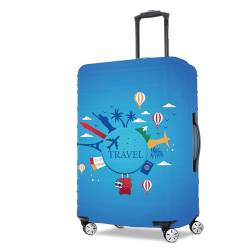 FIRST WAY Kofferabdeckung Schutz - Anti-Scratch Kofferhülle für Reisen - Schützt vor Schmutz und Abnutzung, City Travel, M(23"-26" Suitcase) von FIRST WAY