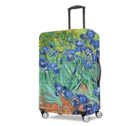 FIRST WAY Kofferabdeckung Schutz - Anti-Scratch Kofferhülle für Reisen - Schützt vor Schmutz und Abnutzung, Irisen im Garten, M(23"-26" Suitcase) von FIRST WAY