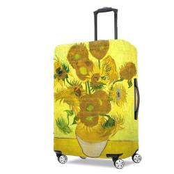 FIRST WAY Kofferabdeckung Schutz - Anti-Scratch Kofferhülle für Reisen - Schützt vor Schmutz und Abnutzung, Sonnenblume, L(27"-30" Suitcase) von FIRST WAY