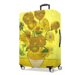 FIRST WAY Kofferabdeckung Schutz - Anti-Scratch Kofferhülle für Reisen - Schützt vor Schmutz und Abnutzung, Sonnenblume, XL(31"-32" Suitcase) von FIRST WAY