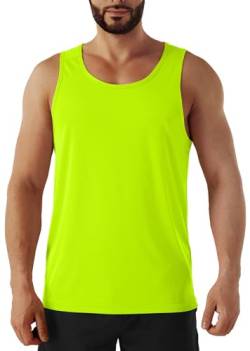Herren-Tank-Top, Neonfarben, schnelltrocknend, Laufen, athletisch, Workout, Fitnessstudio, Yoga, Schwimmen, Strand, Marathon, Muskel, ärmellose Shirts, neon green, 5X-Groß von FIRST WAY