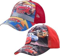 Auto Baseball Cap, 2PCS Auto Baseballkappe Sonnenbrillen Sonnenschutz Cartoon Kinder Cap Verstellbar Kinder Snapback Cap Baseballmütze für Jungen Kinder Geschenk UV Schutz Kappe Schule Sport von FISAPBXC